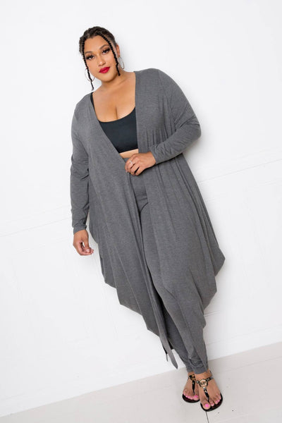 Bubbled Hem Waterfall Cardigan CV9011