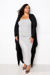 Bubbled Hem Waterfall Cardigan CV9011