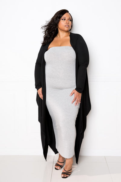 Bubbled Hem Waterfall Cardigan CV9011
