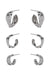 Basic Metal Mini Hoop 3 Pair Earring Set