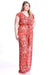 Abstract Print Ruffle Detail Jumpsuit CJ5105