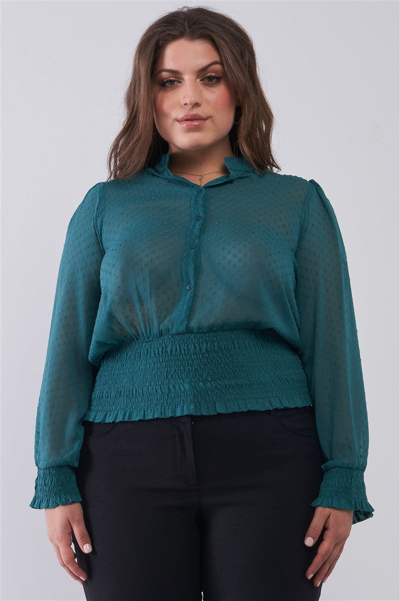 Button-down Polka Dot Blouse CT0806