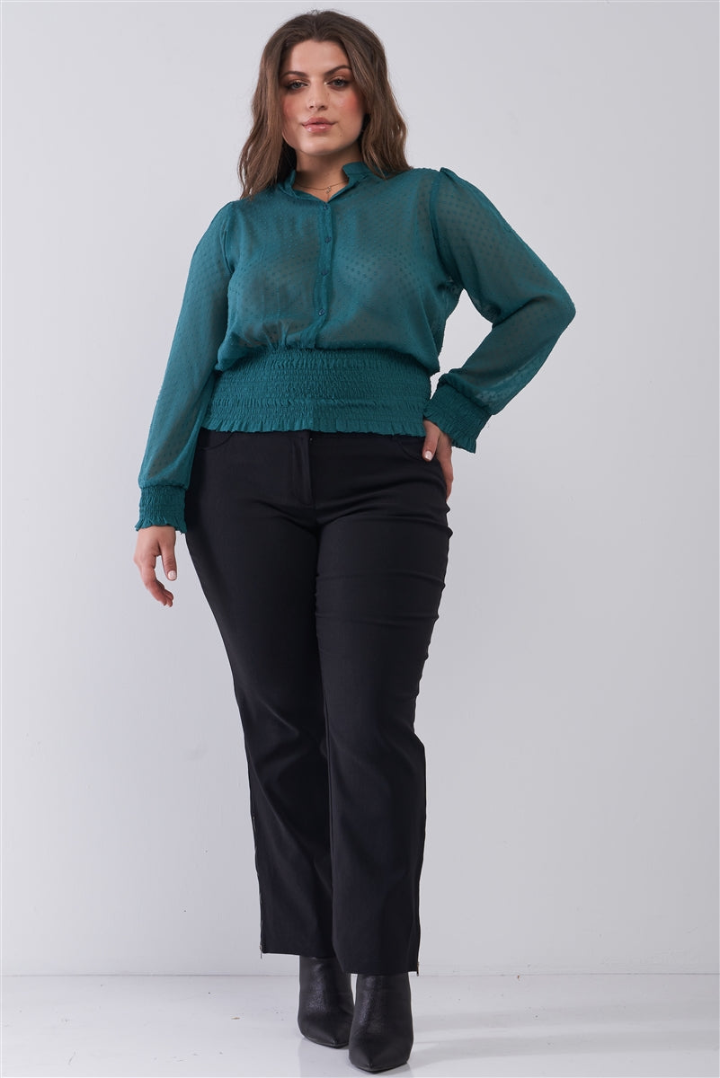 Button-down Polka Dot Blouse CT0806