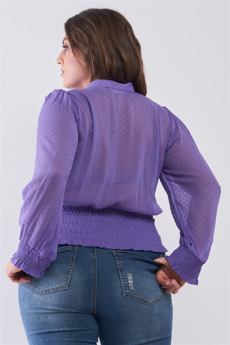 Button-down Polka Dot Blouse CT0806