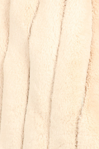 Fancy Faux Fur Vest Jacket With Open Front with Pockets