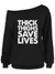 Curvestyles Sweatshirt CS2898 - Plus Size Sweatshirt Thick Thighs Save Lives