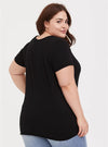 PLUS SIZE LADDER SLASH T - SHIRT CS1062