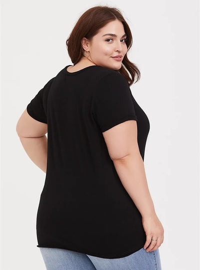 PLUS SIZE LADDER SLASH T - SHIRT CS1062